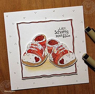 Bild von Doodle stamp Baby shoes