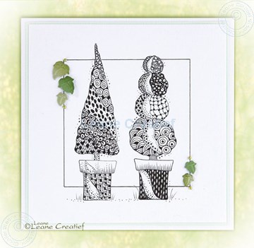 Bild von Doodle stamp conifers