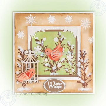 Picture of Little birds & woodshape birdcage