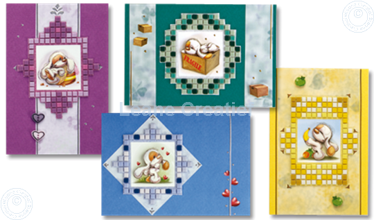 Image sur Mylo & Friends® Cadres de mosaïque sur des cartes