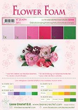 Image de Flower foam set 5 rouge
