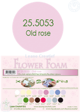 Image de Flower foam A4 sheet old rose