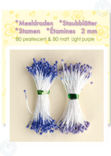 Picture of Stamen ± 80 matt & 80 pearl light purple