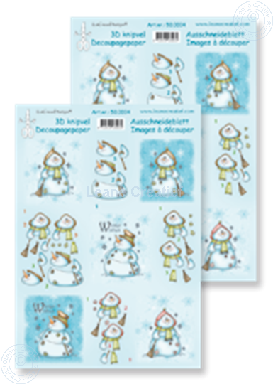 Picture of Decoupagepaper snowmen