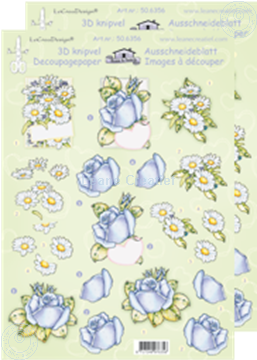 Picture of LeCreaDesign® decoupage papers marguerites/roses