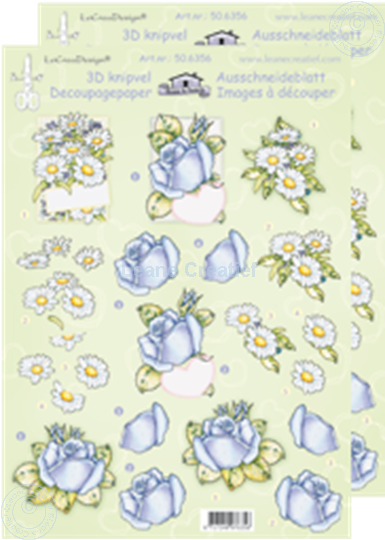 Picture of LeCreaDesign® decoupage papers marguerites/roses