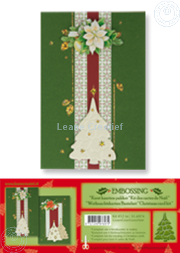 Afbeeldingen van Kerst kaarten pakket embossing groen