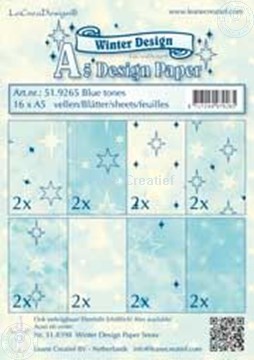 Bild von Design Bogen blue tones A5