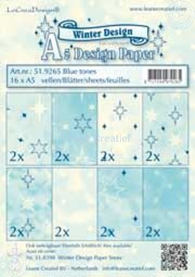 Afbeelding van Design papier blue tones A5