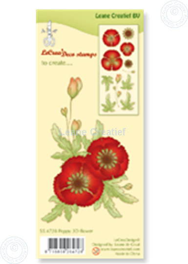 Image sur Clear stamp Poppy 3D flower