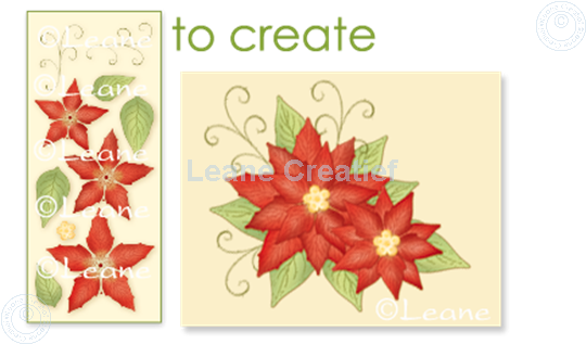 Picture of Clear stamp 3D flower Poinsettia