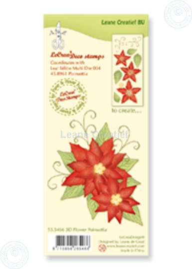 Bild von Clear stamp 3D flower Poinsettia