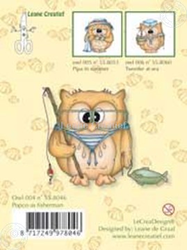 Bild von Clearstamp Owlie´s Owl004 Popco as fisherman