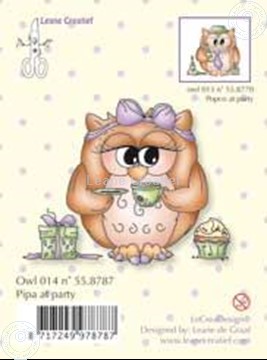 Bild von Clearstamp Owlie's Pipa at party