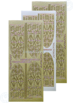 Afbeeldingen van LeCreaDesign® kerkraam sticker pearl goud