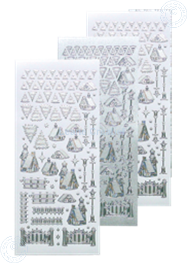 Afbeelding van Winter scenery sticker #40 silver