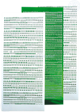 Afbeeldingen van LeCreaDesign® Alfabet stickers mirror green