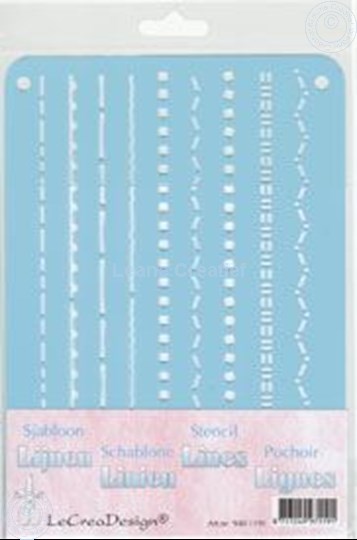Afbeelding van LeCreaDesign® Lijnsjabloon straight lines