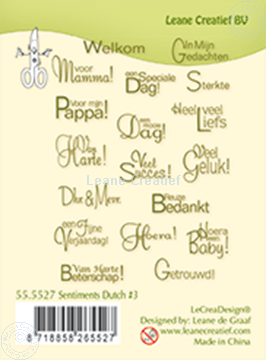 Image de Clear stamp Sentiments 3 Dutch