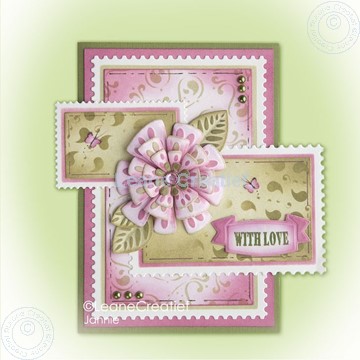 Afbeeldingen van Fantasy paper flower on frame pink