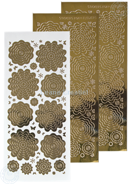 Bild von Nested Flower Sticker mirror gold