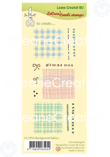 Afbeelding van LeCreaDesign® clear stamp Stof - Textiel achtergrond