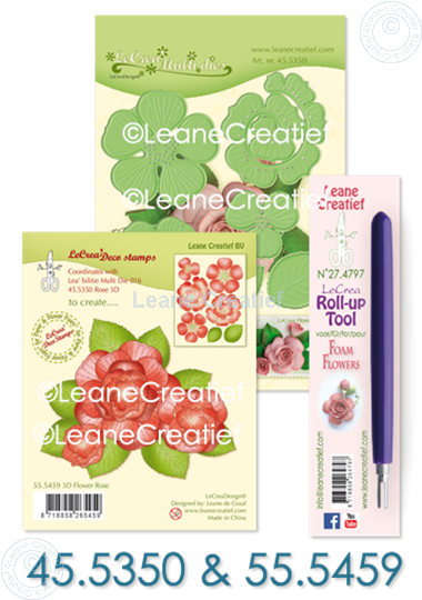 Bild von Set Multi die & Clearstamp Rose & Roll-up tool