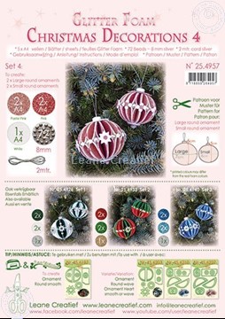 Picture of Glitter Foam Christmas Decorations Set 4