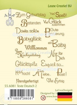 Afbeeldingen van LeCreaDesign® clear stamp Teksten  Duits 2.