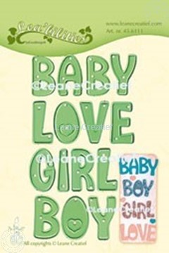 Image de Lea’bilitie® Mots:  Baby, Boy, Girl, Love matrice pour découper