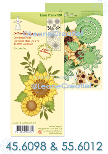 Afbeelding van Multi die & Clearstamp Sunflower 3D