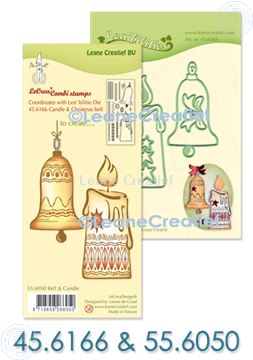 Afbeeldingen van Set Lea'bilitie & Clearstamp kaars&Kerstbel