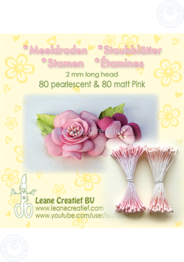 Picture of Stamen 2mm,  80 matt & 80 pearl Pink