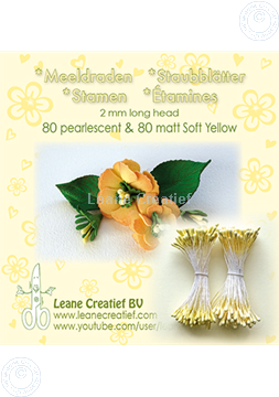 Picture of Stamen 2mm,  80 matt & 80 pearl Soft yellow