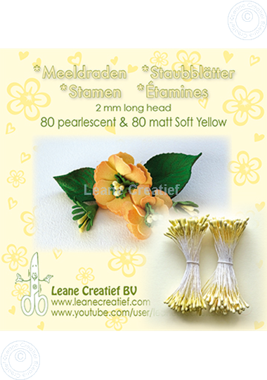 Bild von Staubblätter  2mm,  80 matt & 80 pearl Soft yellow