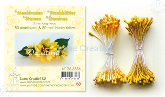 Afbeelding van Meeldraden 2mm,  80 matt & 80 pearl Honey yellow