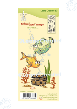 Bild von LeCreaDesign® Kombi Silikon Stempel Fische 1.