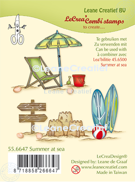 Afbeeldingen van LeCreaDesign® combi clear stamp Zomer aan zee