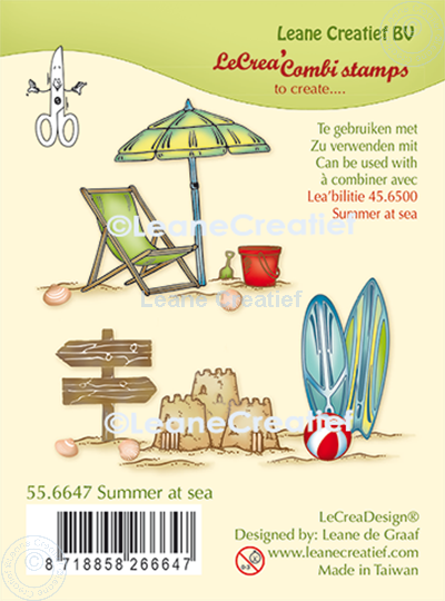 Afbeelding van LeCreaDesign® combi clear stamp Zomer aan zee