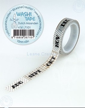 Picture of Washi tape Dutch Maanden, 10mm x 5m.