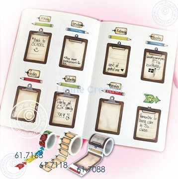 Afbeeldingen van BJ Washi tape clipboard page