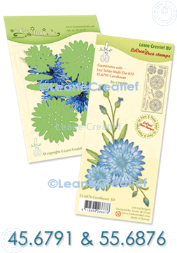 Afbeeldingen van Set Multi die & Clearstamp Cornflower 3D