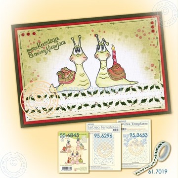 Afbeeldingen van Snail Christmas card