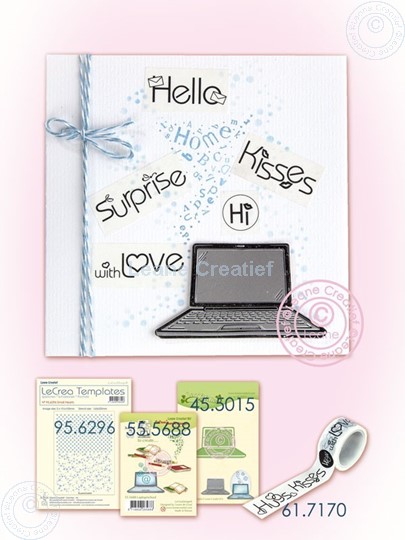 Bild von Laptop with Washi text