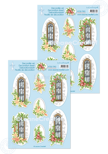 Bild von Dekorationsblätter Fensterszene
