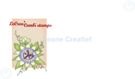 Bild von LeCreaDesign® Kombi Silikon Stempel Passionsblume 3D