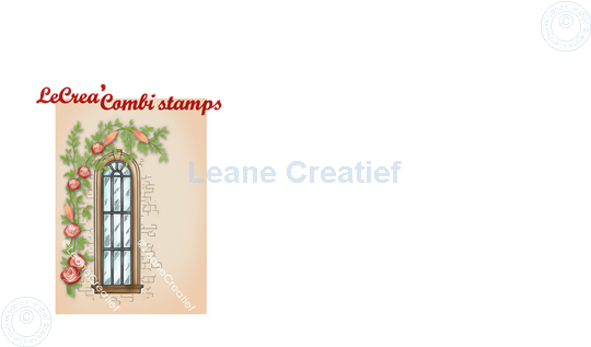 Afbeelding van LeCreaDesign® combi clear stamp Raamkozijn met klimplant