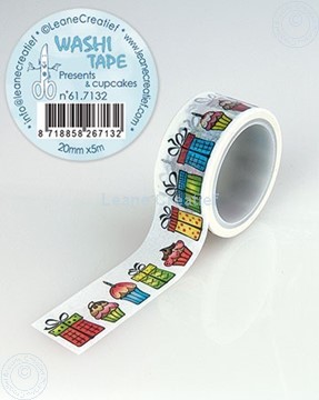 Image de Washi tape Cadeaux & petits gâteaux, 20mm x5m.