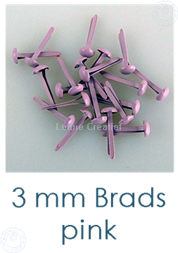 Afbeeldingen van 40 Brads Pink 3mm