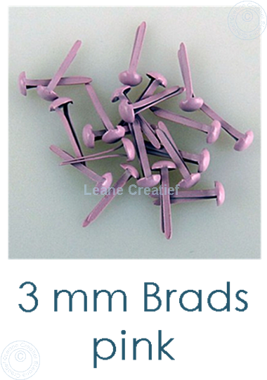 Picture of 40 Brads Pink 3mm